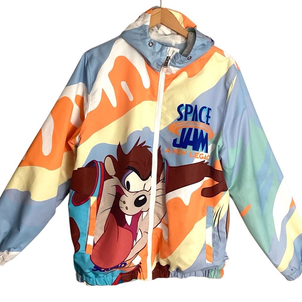 Members Only x Looney Tunes Space Jam: A New Legacy Windbreaker Jacket Large Taz